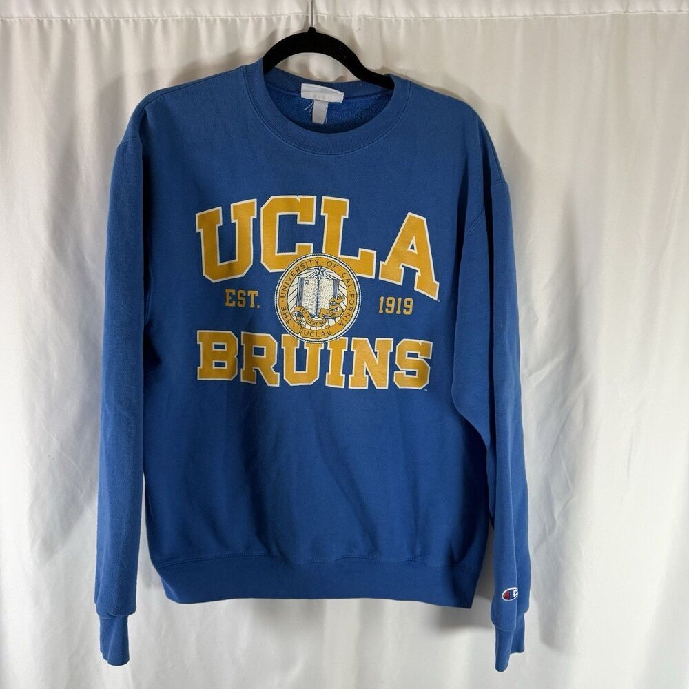 UCLA Bruins Sweatshirt Women's Medium Blue Crewneck Long Sleeve Fleece Champion